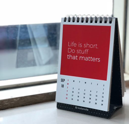 desk calendar - portrait