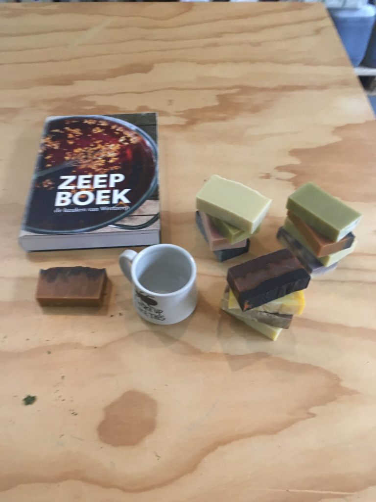 Soap book with soap and cup