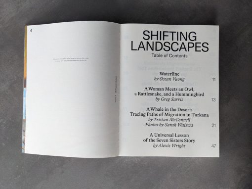 Emergence Magazine Vol. 4 - Shifting Landscapes spread 3